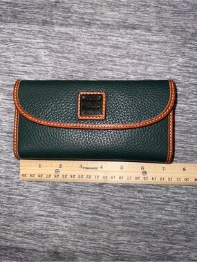 Dooney & Bourke Forest Green Pebbled Leather Continental Wallet